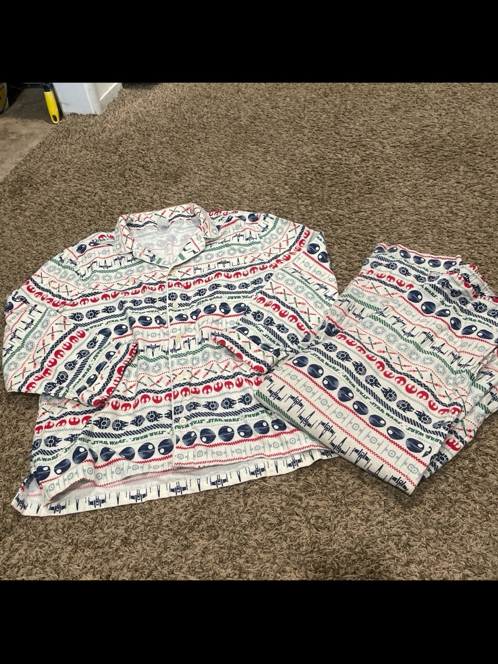 hanna andersson x Star Wars holiday flannel pajama set adult XL